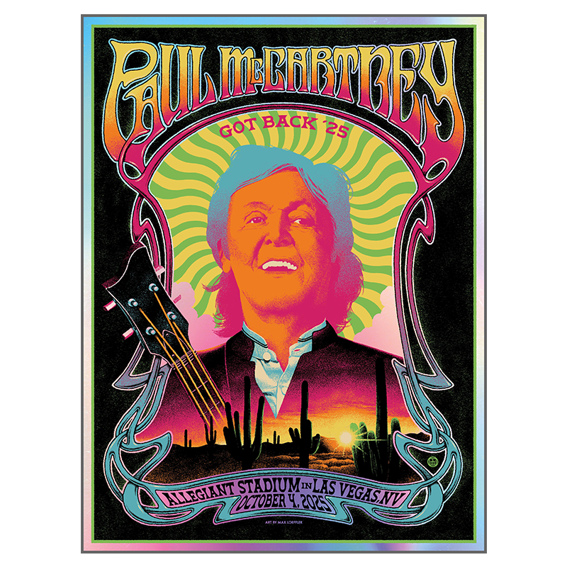 Got Back 2025 Las Vegas Event Poster - Paul McCartney