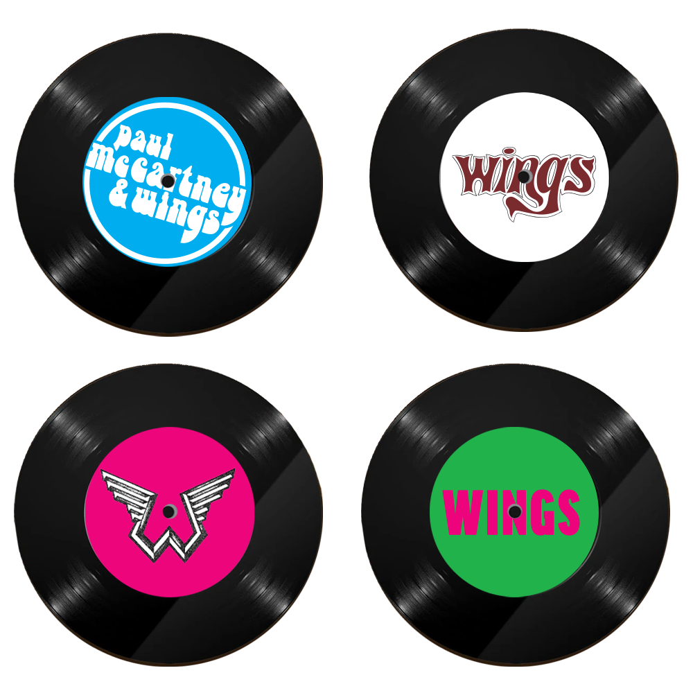 Paul McCartney  - Wings Dual Tone Vinyl Coaster Set