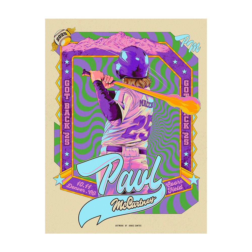 Paul McCartney - Got Back 2025 Denver Event Poster