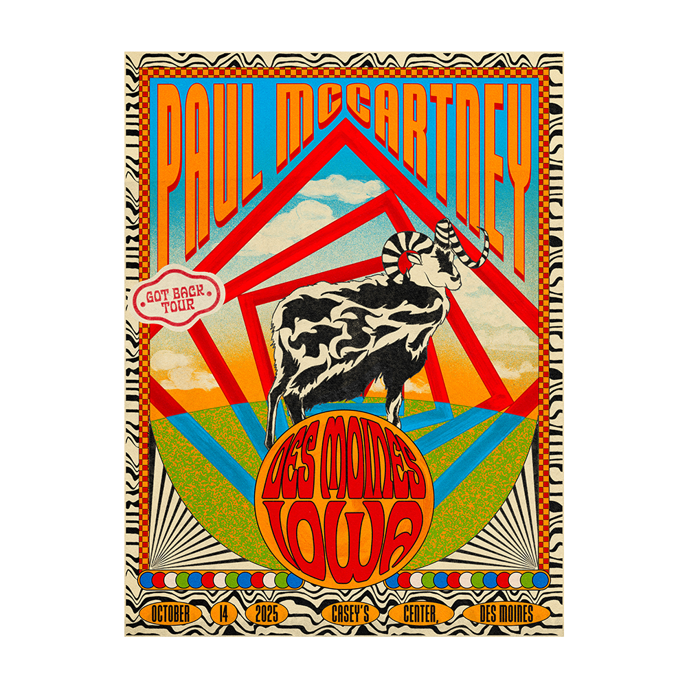Paul McCartney - Got Back 2025 Des Moines Desert Event Poster