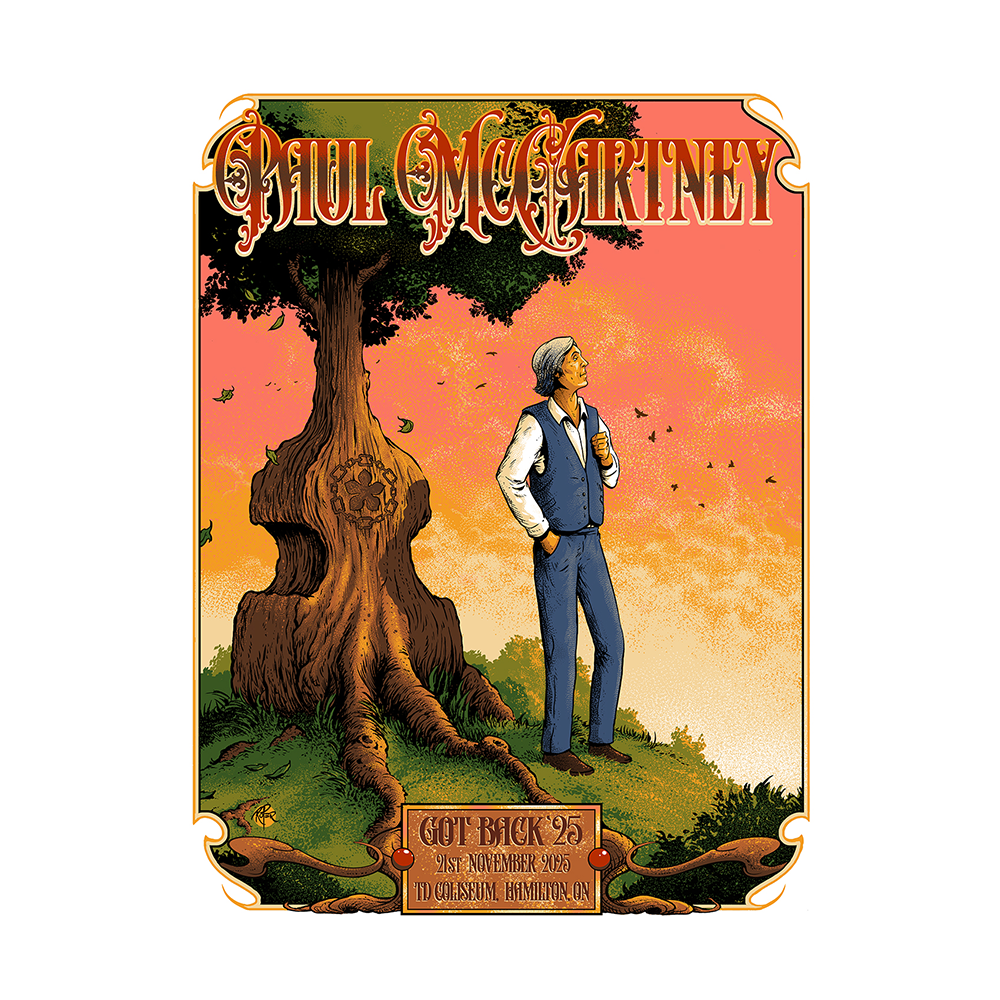 Paul McCartney - Got Back 2025 Hamilton Event Poster