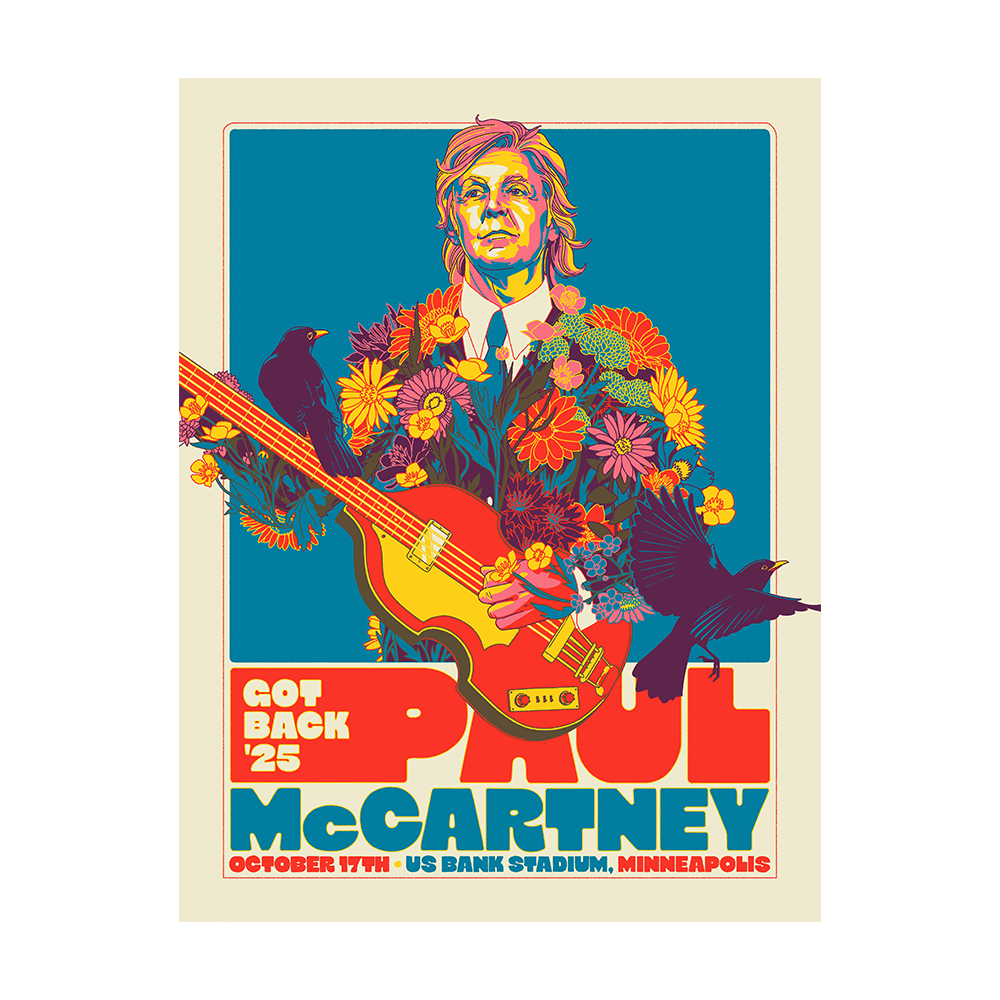 Paul McCartney - Got Back 2025 Minneapolis Event Poster