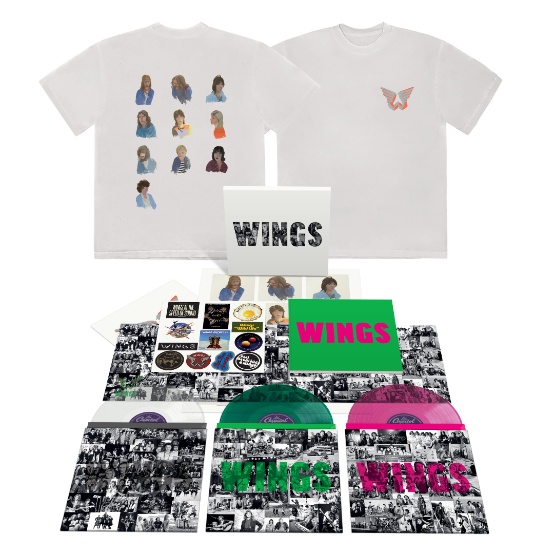 WINGS - 3LP Limited Edition Colour Collection + Wings Watercolour T-Shirt Bundle