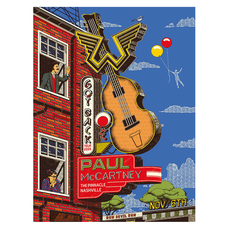 Paul McCartney - Got Back 2025 Nashville Event Poster